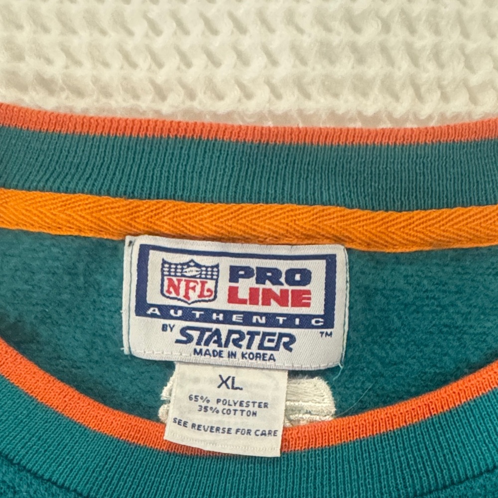 Vintage Dolphins Football Teal Sweatshirt - Picture 2 of 4